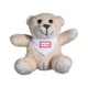 Beiger Plsch-Teddybr mit Halstuch fr Babys.