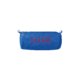 Blaue Federtasche aus Stoff mit Reiverschluss.