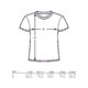 Baumwoll-T-Shirt mit V-Ausschnitt und kurzen rmeln.