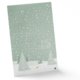 Gr�ner Papier-Adventskalender zum Aufklappen mit nummerierten T�rchen.
