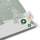 Papier-Adventskalender zum Aufklappen mit T�rchen.