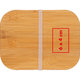 Holz-Brotzeitbox mit Gummiband.