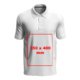Unisex Poloshirt aus Stoff mit kurzen rmeln und Knopfleiste.