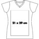 Baumwoll-T-Shirt fr Damen mit V-Ausschnitt.
