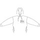 Hoodie aus Stoff fr Herren mit Kapuze und Kordel.