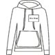 Hoodie aus Stoff mit Kapuze und Kngurutasche fr Damen.