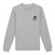 Grau melierter Baumwoll-Polyester-Sweatshirt mit Rundhalsausschnitt.