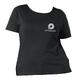 Schwarzes Damen T-Shirt aus Bio-Baumwolle mit kurzen �rmeln.