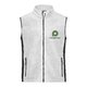 Weisse Fleeceweste aus Polyester fr Herren mit durchgehendem Reiverschluss und Seitentaschen.