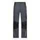 Dunkelgraue/schwarze Arbeits-Hose aus Polyester-Baumwoll-Mischgewebe mit Taschen.