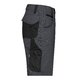 Dunkelgraue/Schwarze Polyester-Baumwoll-Shorts mit mehreren Taschen.