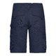 Marineblaue Arbeits-Shorts aus Polyester-Baumwoll-Mischgewebe mit mehreren Taschen.