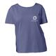 Blaues T-Shirt aus Bio-Baumwolle f�r Damen mit kurzen �rmeln.