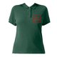 Gr�nes Damen Poloshirt aus Baumwolle mit kurzer Knopfleiste.