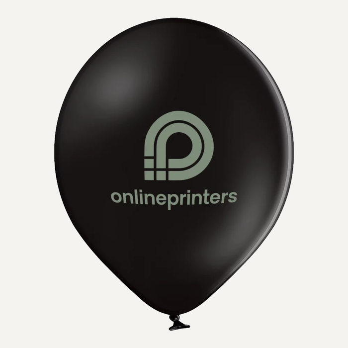 Bild Schwarzer Luftballon mit grauem Logo